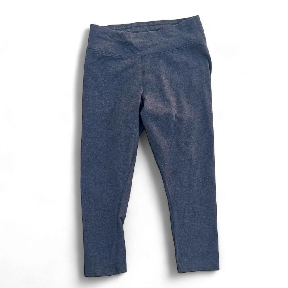 Pact Grey Leggings Cropped Organic Cotton Yoga Capris